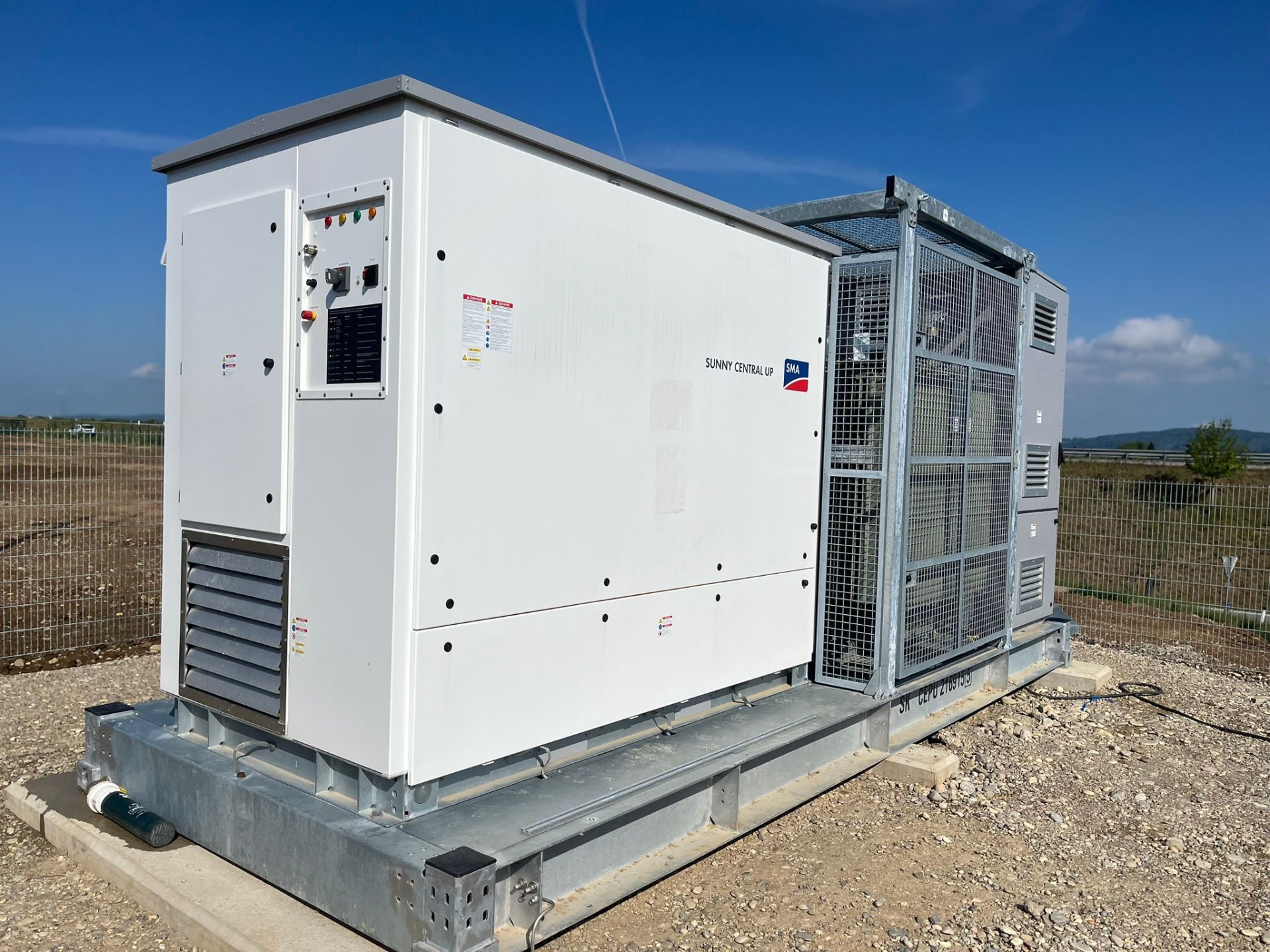 SMA Sunny Central Wechselrichter-Station einer Freiflächen-PV-Anlage